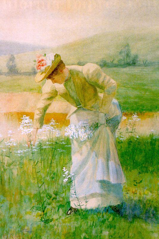 De Scott Evans Picking Wildflowers